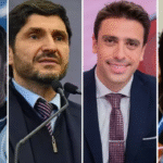 Los candidatos: Juan Monteverde, Maximiliano Pullaro, Juan Pedro Aleart y Carolina Labayru.