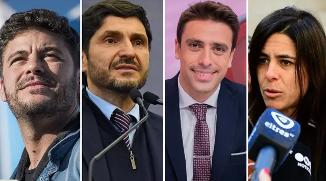 Los candidatos: Juan Monteverde, Maximiliano Pullaro, Juan Pedro Aleart y Carolina Labayru.