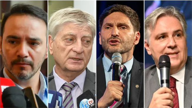 Juan Pablo Valdés, Sergio Ziliotto, Maximiliano Pullaro y Martín Llaryora.